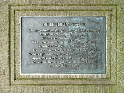 Birchover millennium stone plaque