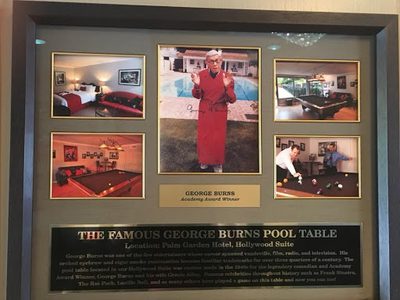 The Famous George Burns Pool Table