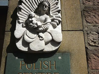 Plaque on the Polish Centre, Nelson Street, Lancaster