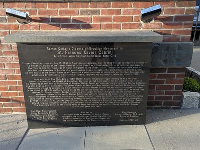 Roman Catholic Diocese of Brooklyn Monument to St. Frances Xavier Cabrini