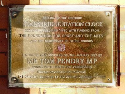 Stalybridge Station Clock (plaque)