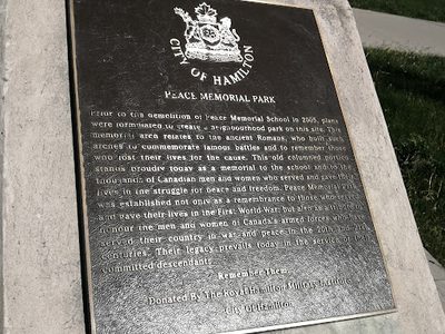 Peace Memorial Park Hamilton