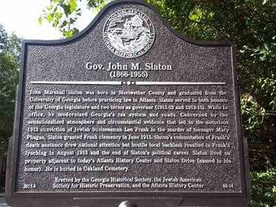 Gov. John M. Slaton
