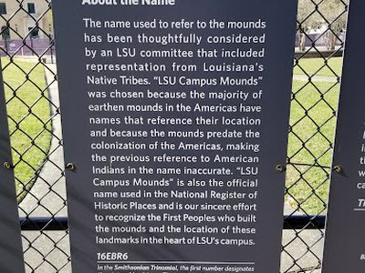 LSU Campus Mounds - About the Name