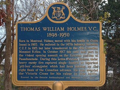 Thomas William Holmes, V.C., 1898-1950