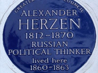 Alexander Herzen 1812 - 1870 Russian Political Thinker lived here 1860-1863