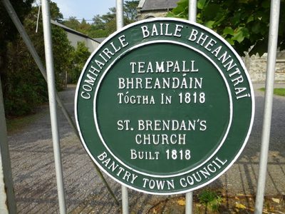 Plaque, St Brendan's COI, Bantry