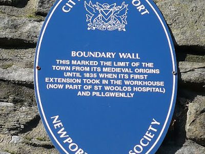 Plaque near St Woolos Cathedral