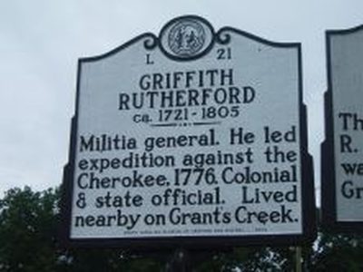 GRIFFITH RUTHERFORD ca. 1721-1805