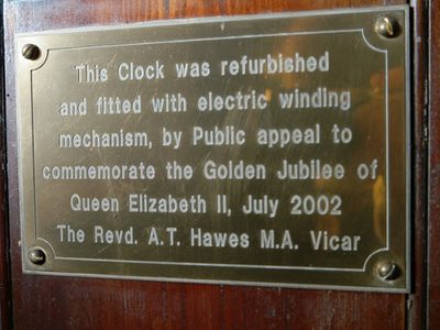 St Mary's church: Clock dedication