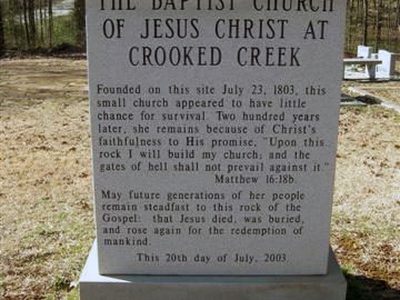 The Baptist Church of Jesus Christ at Crooked Creek