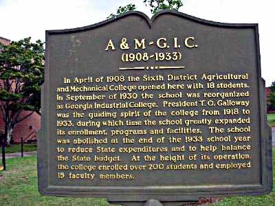 A&M G.I.C. 1908 - 1933