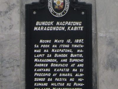Mount Nagpatong historical marker