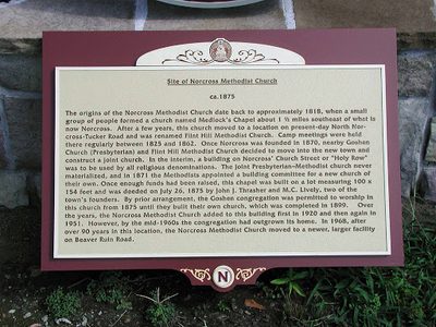 Site of Norcross Methodist Church - Ca. 1875