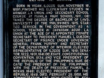 Elpidio R. Quirino historical marker