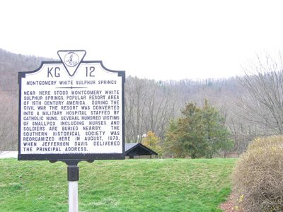 Marker: "Montgomery White Sulphur Springs" (KG 12)