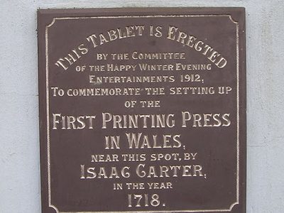 First Printing Press in Wales