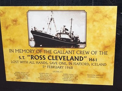 In memory of the gallant crew of the Ross Cleveland