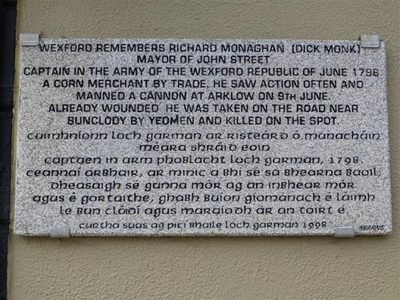 Richard Monaghan plaque, Wexford