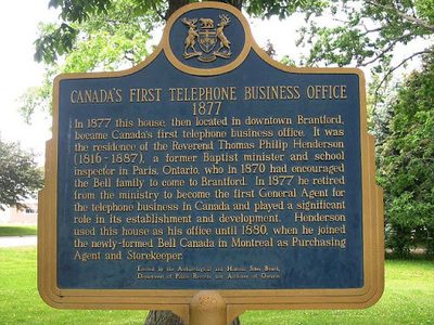 Canada's First Telephone Business Office 1877