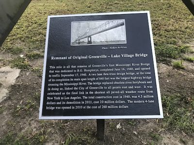 Remnant of Original Greenville - Lake Village Bridge