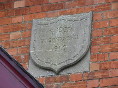 Plaque, Ensor Masonic Hall
