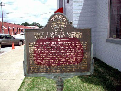 Last Land in Georgia Ceded by the Creeks