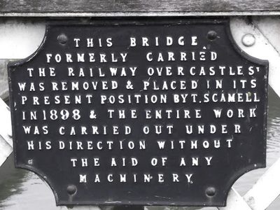 Plaque on the bridge