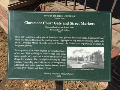 Claremont Court Gate and Street Markers