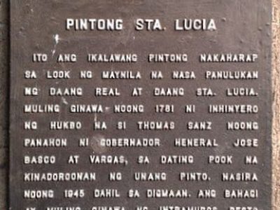 Sta. Lucia Gate historical marker