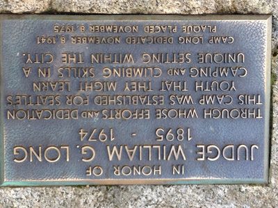 Camp Long Dedication
