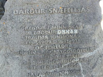 Memorial to Trausti Jónssonar