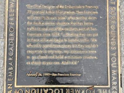 The Dashed Line That Surrounds You Marks The Former Location of an Embarcadero Freeway Column