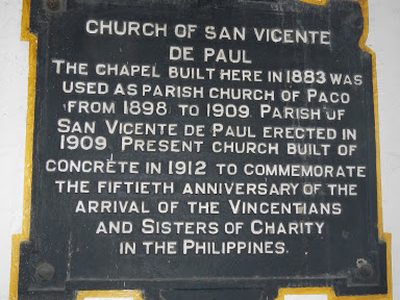 Church of Saint Vicent de Paul historical marker
