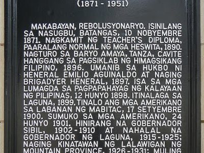 Juan Cailles historical marker