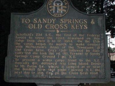 To Sandy Springs &amp; Old Cross Keys