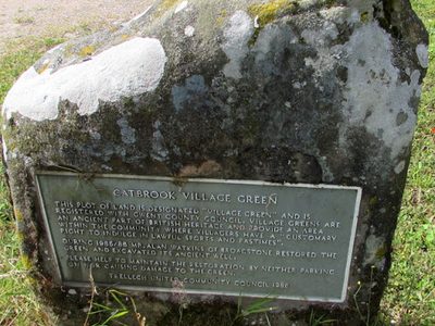 Catbrook Village Green plaque