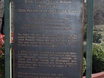 Ellen Louise Axson Wilson, Wife of the 28th President of the United States