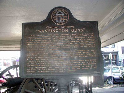 Chatham Artillery's "Washington Guns"