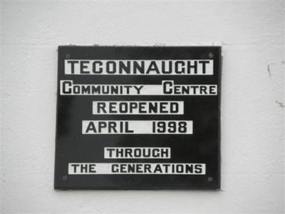 Plaque, Teconnaught Community Centre
