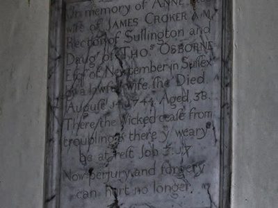 West Chiltington: St. Mary's Church: Memorial plaque