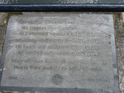 A plaque beside the River Thames in Maidenhead
