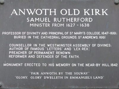 Plaque on Anwoth Old Kirk