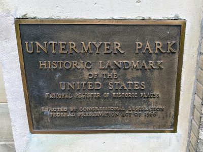 Untermyer Park, Historic Landmark of the United States
