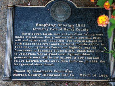 Snapping Shoals - 1821