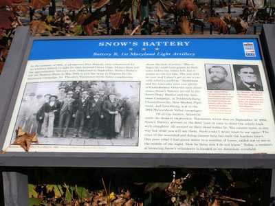 Snows Battery - Battery B 1st Maryland Light Artillery