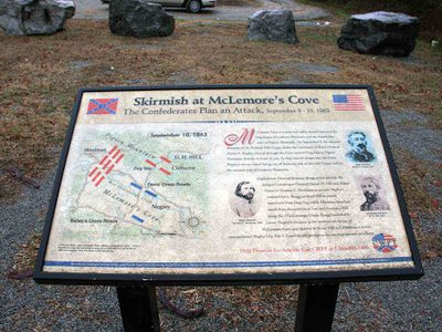 Skirmish at McLemore's Cove - Confederate Plan of Attack, September 9 - 10, 1863