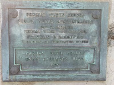 Barham Blvd Bridge Over Cahuenga Blvd 1940