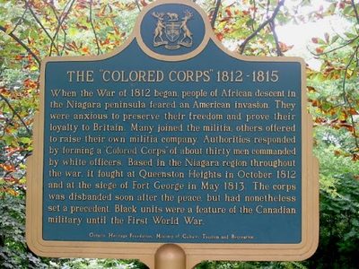The "Colored Corps" 1812-1815