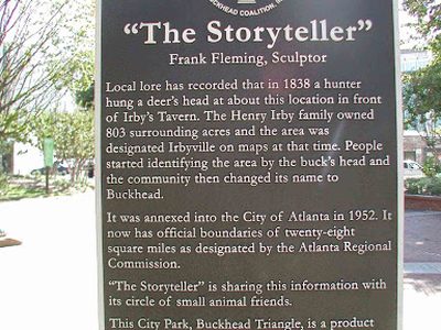 The Storyteller at park in Buckhead
